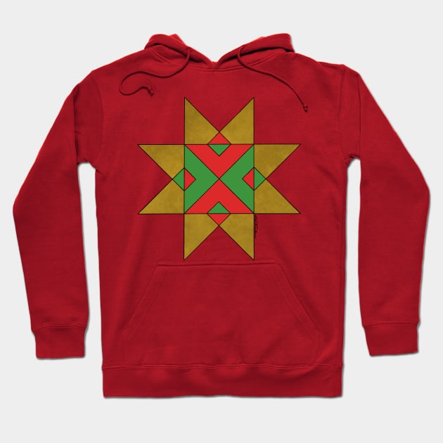 Lincolnshire Auseklis Witch Mark Red and Green Hoodie by AzureLionProductions